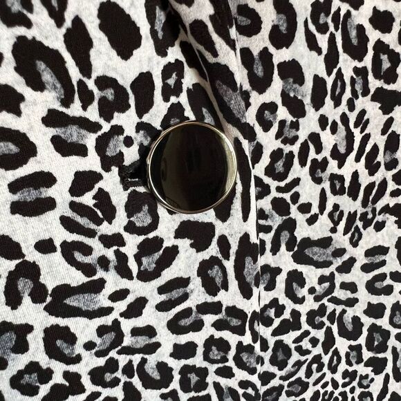 Susan Graver Blazer Women's Large Multi-Color Leopard Print Soft Single Breasted - Picture 4 of 16